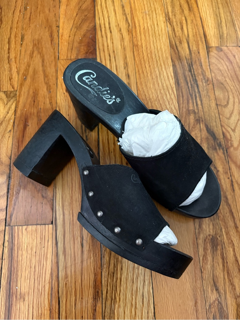 Vintage Candies Original Sandals High Heels Slides Black 7